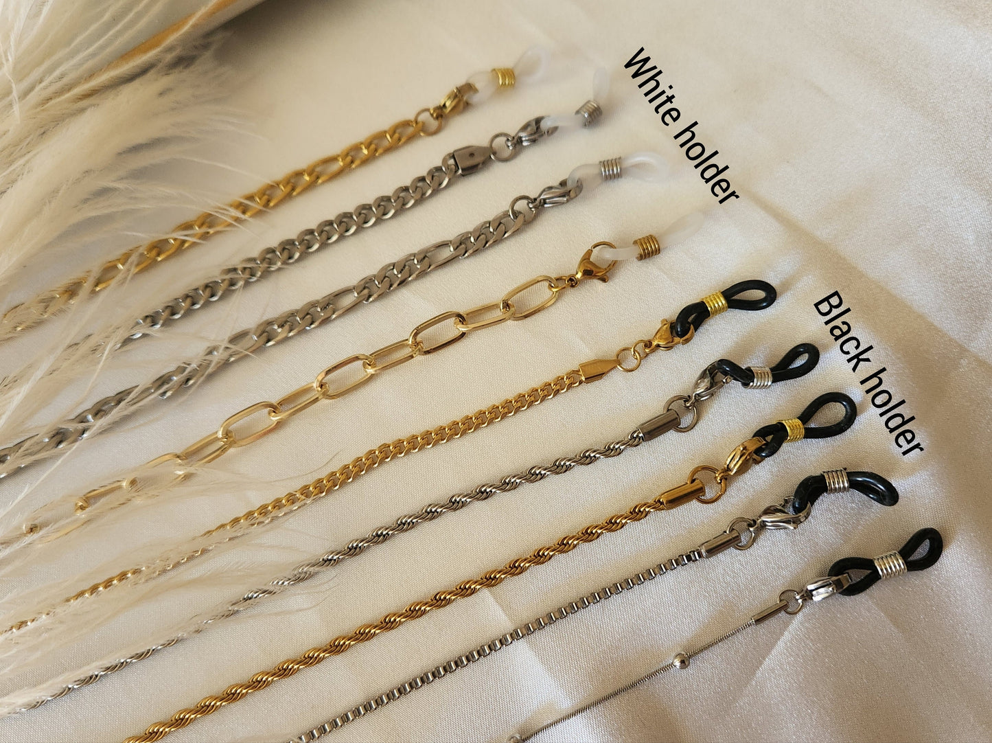 Gold Chain For Eyeglasses Face Mask Chain Rope Twist Chain, Glasses Holder WATERPROOF Her Summer Jewelry.
