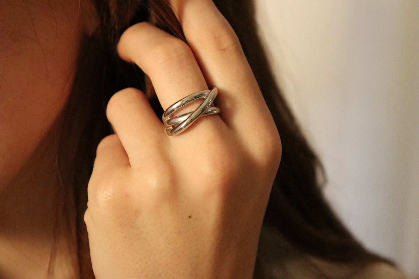 Silver-Gold Adjustable Band Ring , Waterproof , High Quality, Birthday Gift.