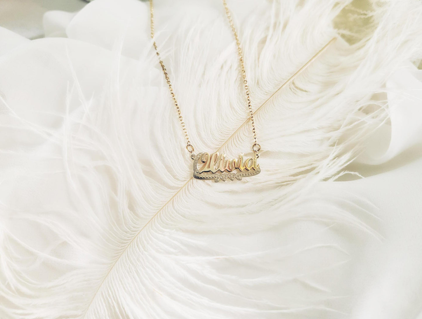 Gold Filled Custom Name Necklace, Choose Your Chain, Gold Name Necklace, Handmade Jewellery, Mothers Day Gift.