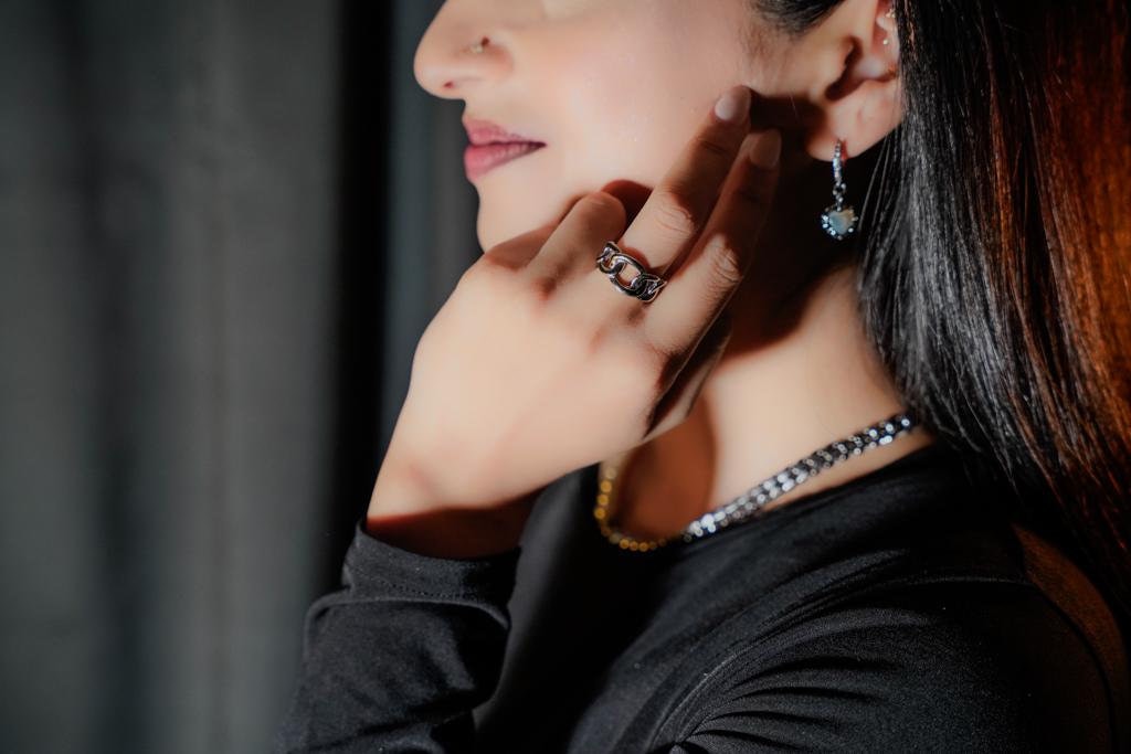 Adjustable Gold Filled-Silver Chain Ring , Waterproof , High Quality, Birthday Gift.