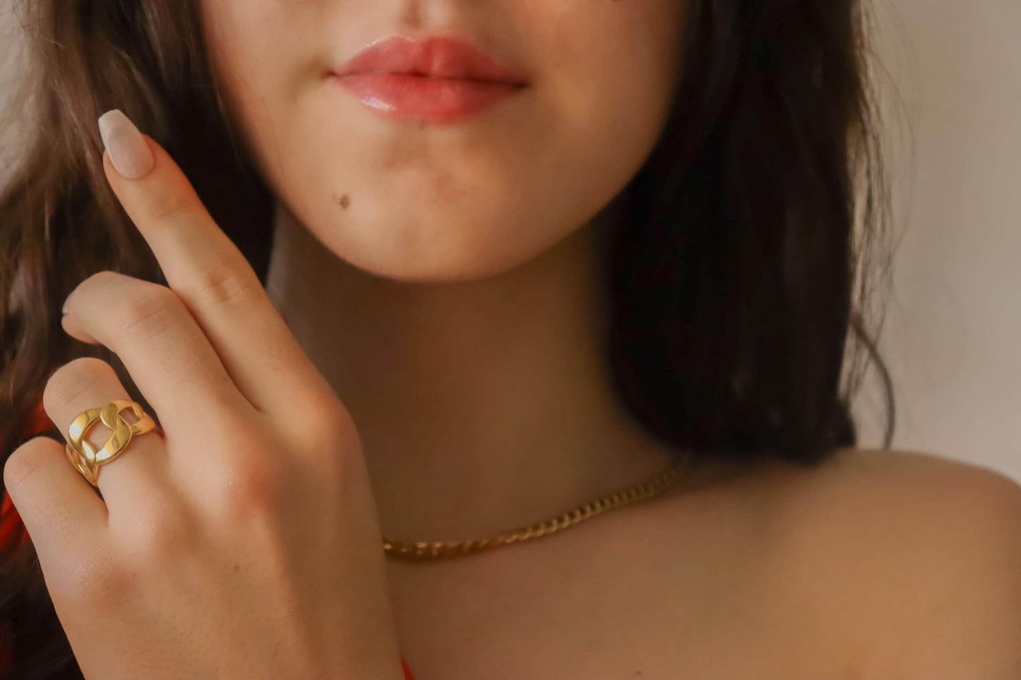 Adjustable Gold Filled-Silver Chain Ring , Waterproof , High Quality, Birthday Gift.