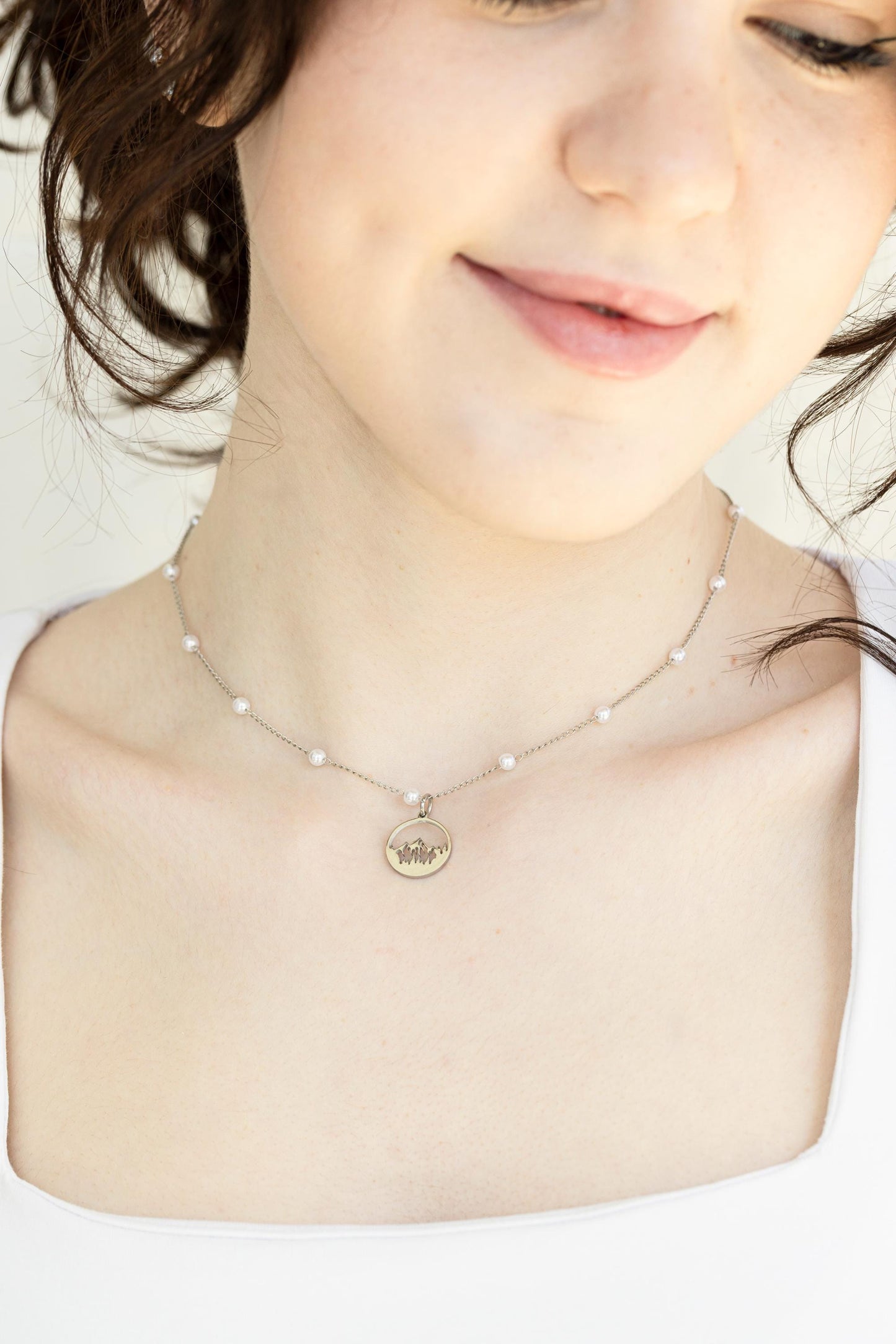 Gold Filled Mountain Necklace, Mountain Earrings, WATERPROOF, Adventure Lovers, Birthday Gift.