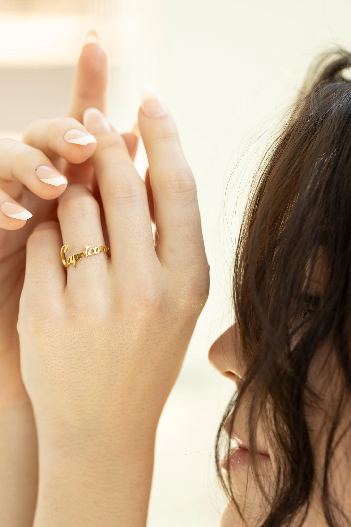Gold Filled Adjustable Zodiac Name Ring ,Waterproof , High Quality , Birthday Gift.