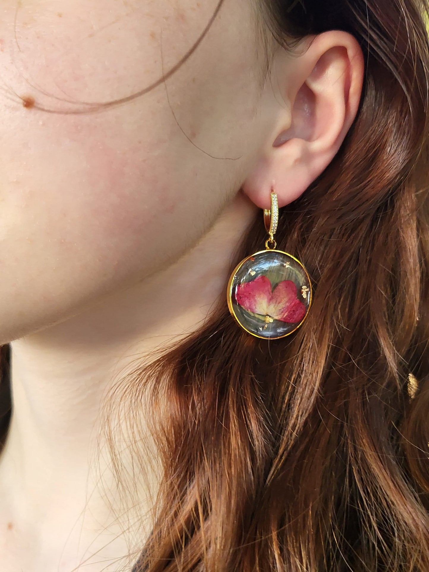 Real Dried Birth Month Flower Necklace, Birthday Gift.