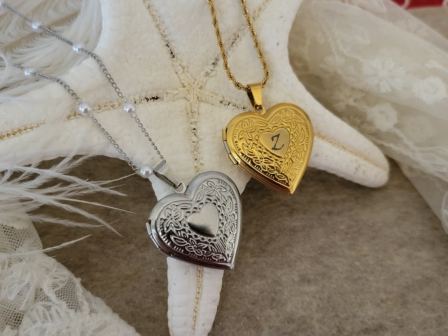 Big Heart Locket Necklace with Photo, Engraved Heart Locket, Personalized gift.