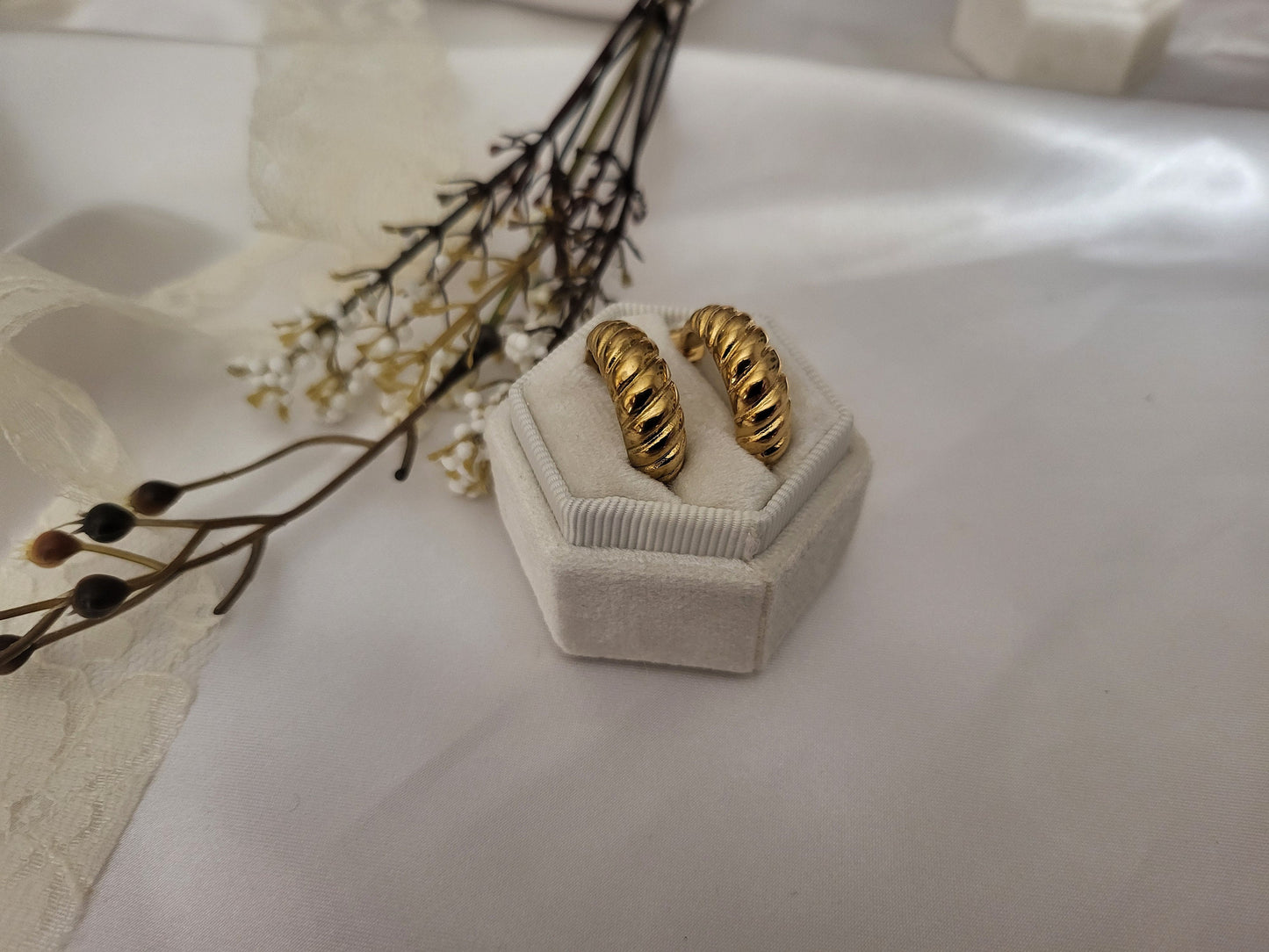 Gold Filled Croissant Ring, Waterproof , High Quality ,Gift For Her.