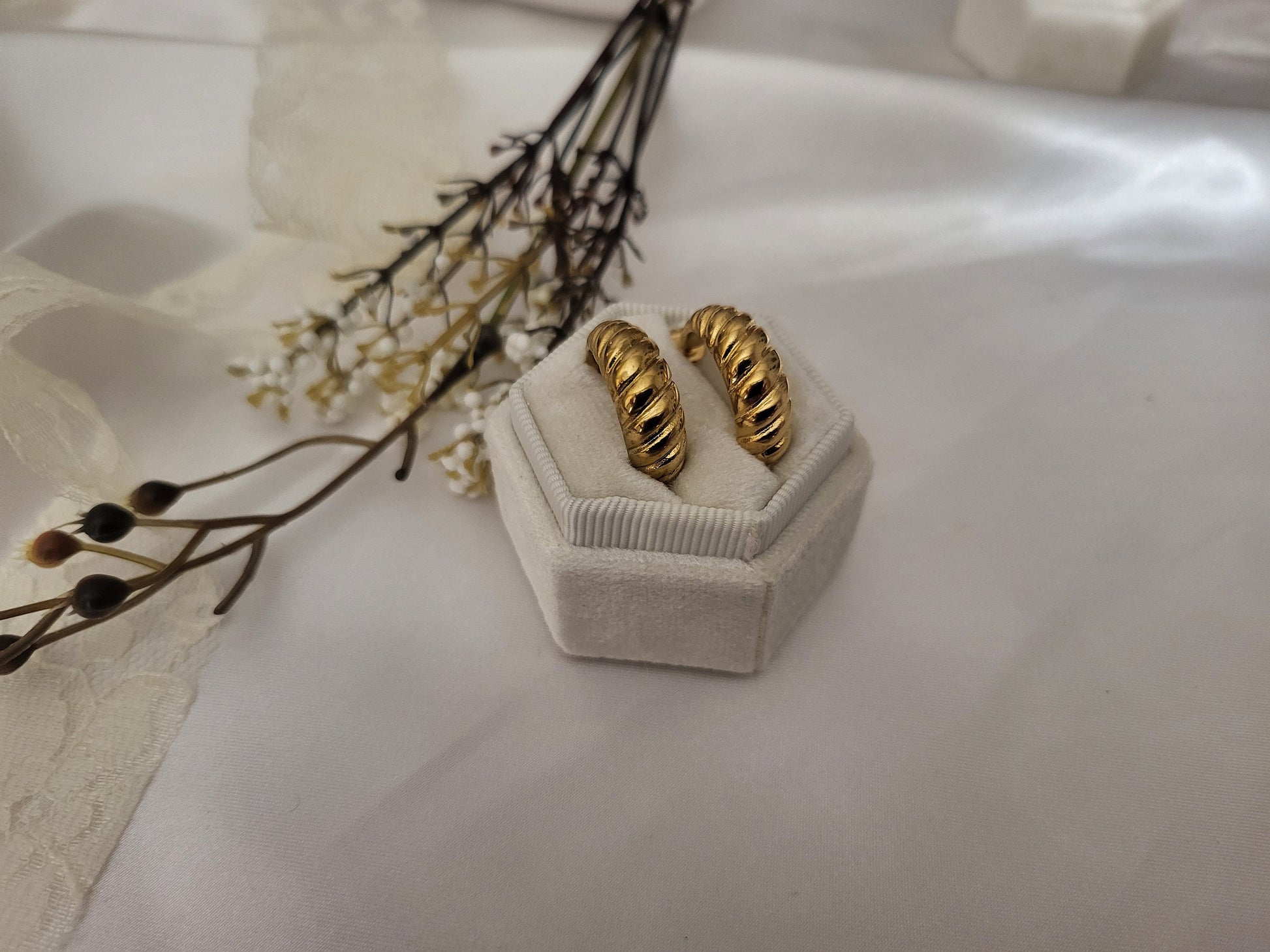 Gold Filled Croissant Ring, Waterproof , High Quality ,Gift For Her.