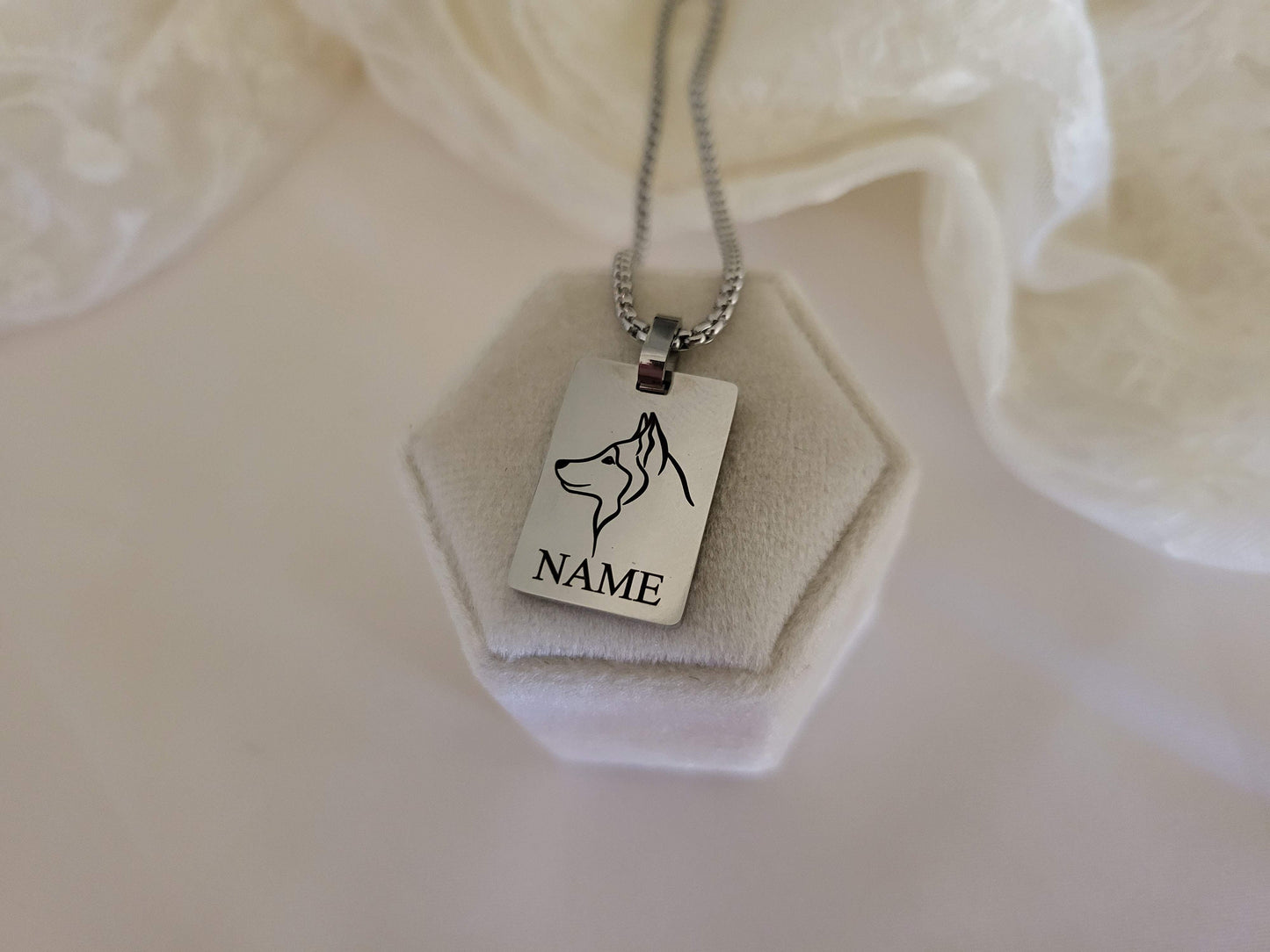 Engraved Custom Dog Necklace, Pet Jewelry,WATERPROOF.