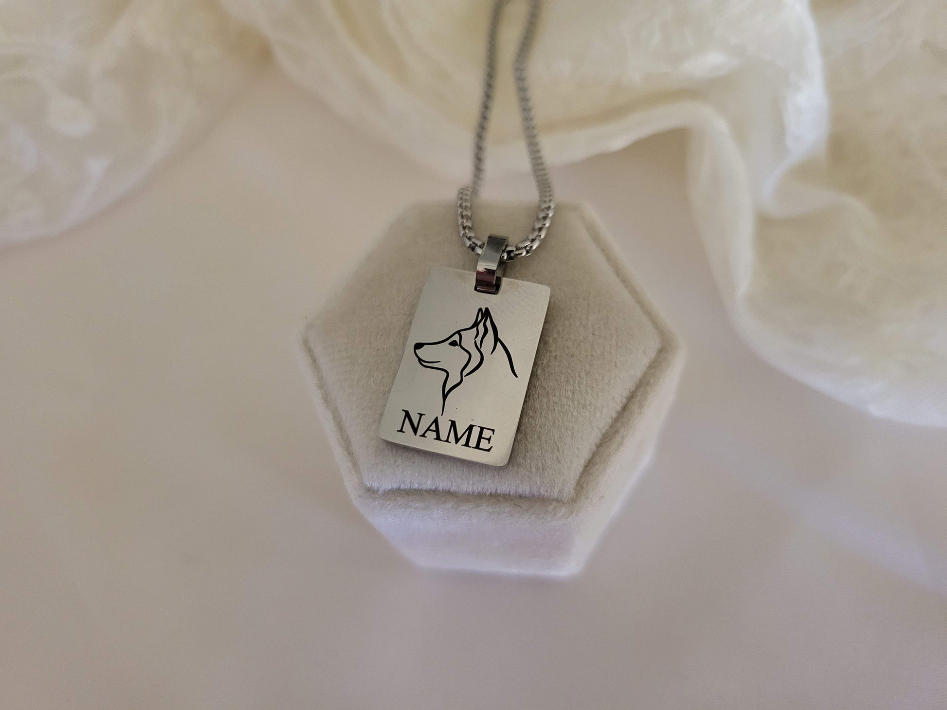 Engraved Custom Dog Necklace, Pet Jewelry,WATERPROOF.