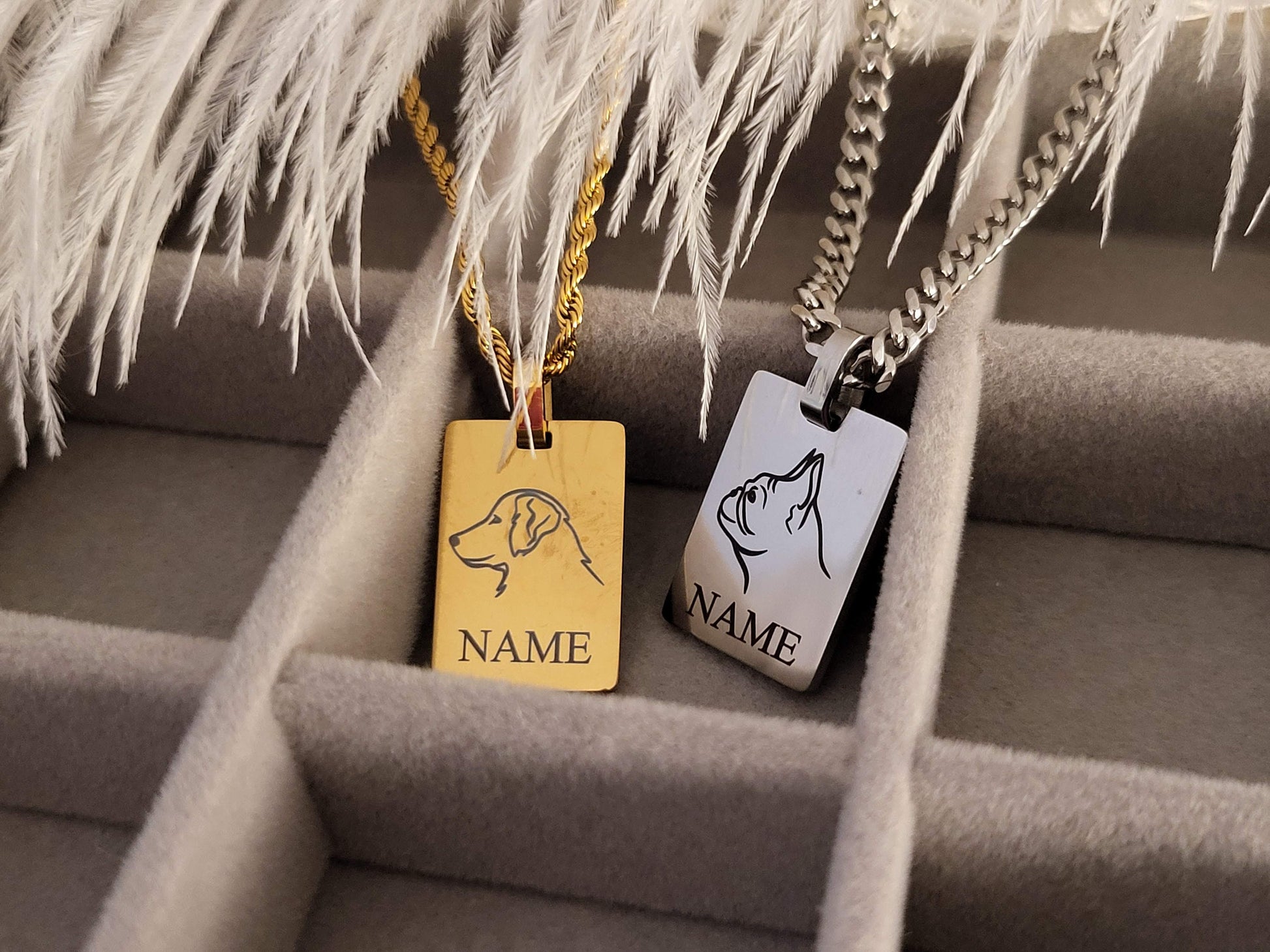 Engraved Custom Dog Necklace, Pet Jewelry,WATERPROOF.