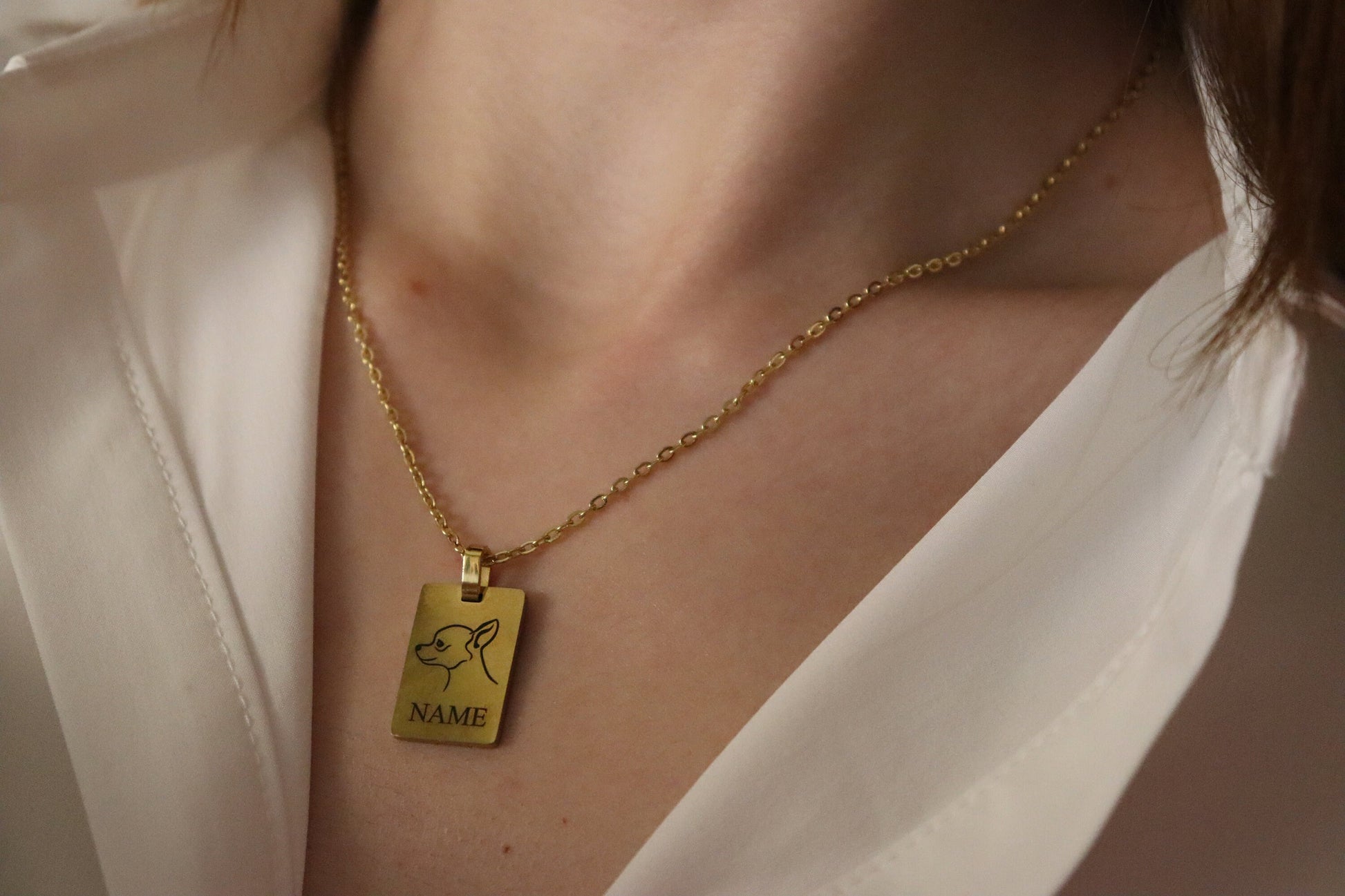 Engraved Custom Dog Necklace, Pet Jewelry,WATERPROOF.
