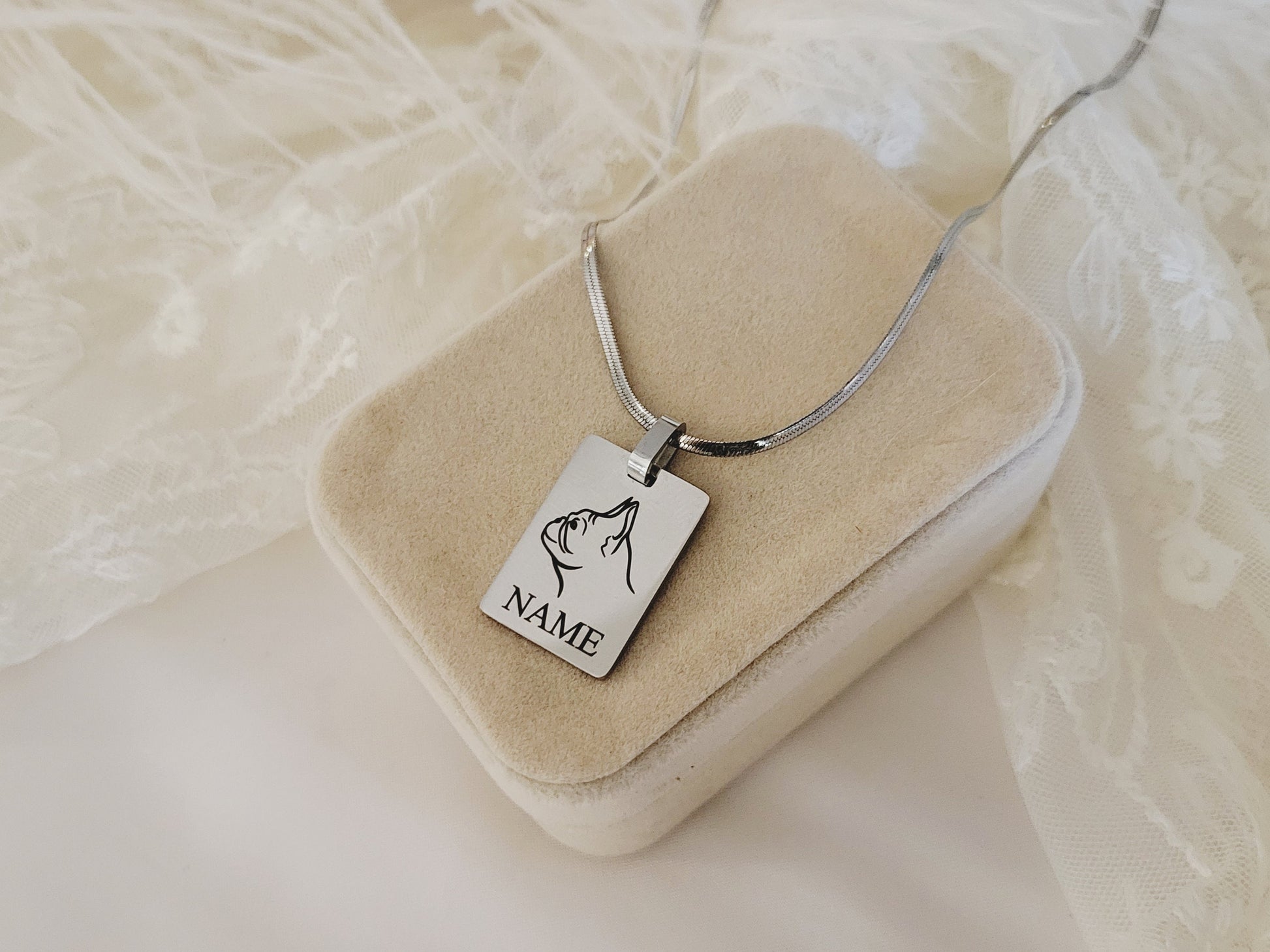 Engraved Custom Dog Necklace, Pet Jewelry,WATERPROOF.