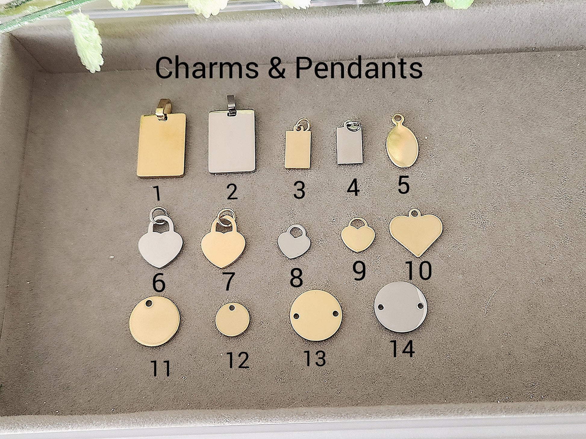 Custom Engraved Charms, For Necklaces or Bracelets, WATERPROOF, Personalized Jewelry Gift.