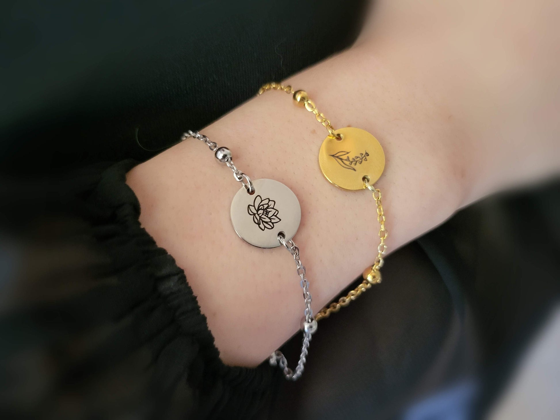 Custom Engraved Charms, For Necklaces or Bracelets, WATERPROOF, Personalized Jewelry Gift.