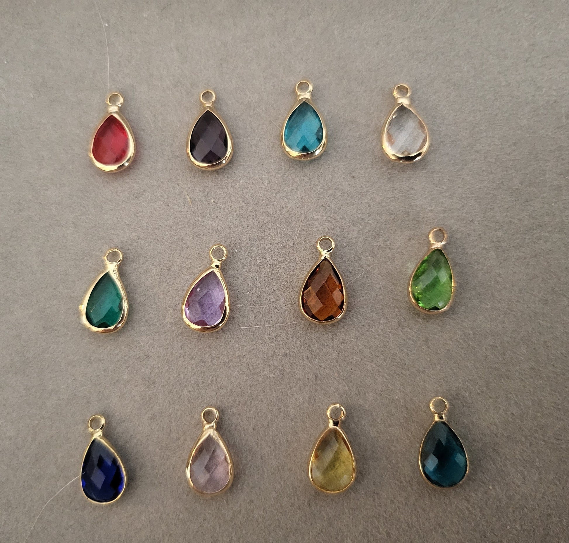 ADD Your Birth Stone , Crystal Birth Month Charm , Minimal Dainty Jewelry.