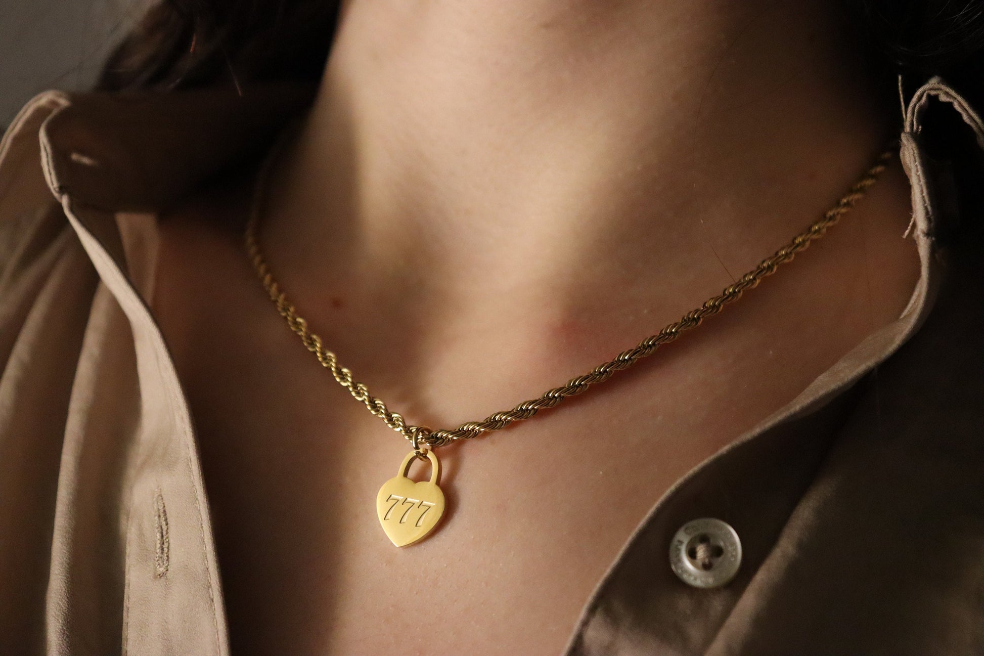 Gold Filled Heart Angel Number Necklace, WATERPROOF Adjustable Chains.