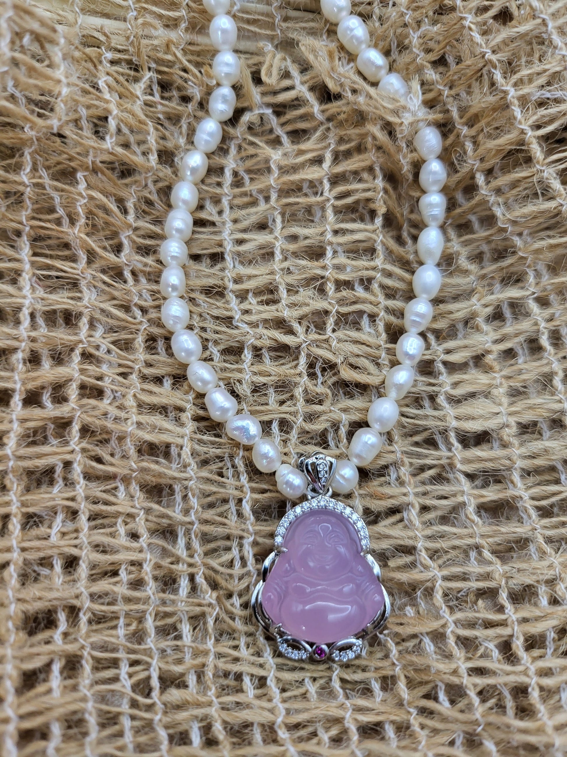 925 Sterling Silver Jade Buddha Necklace, Choose Your Chain, Waterproof ,Gift For Her.