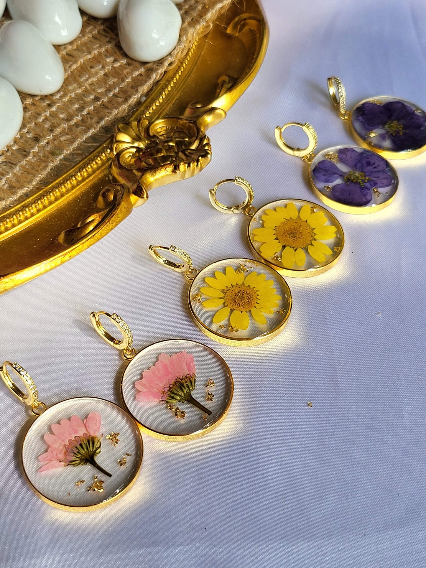 Real Dried Birth Month Flower Necklace, Birthday Gift.