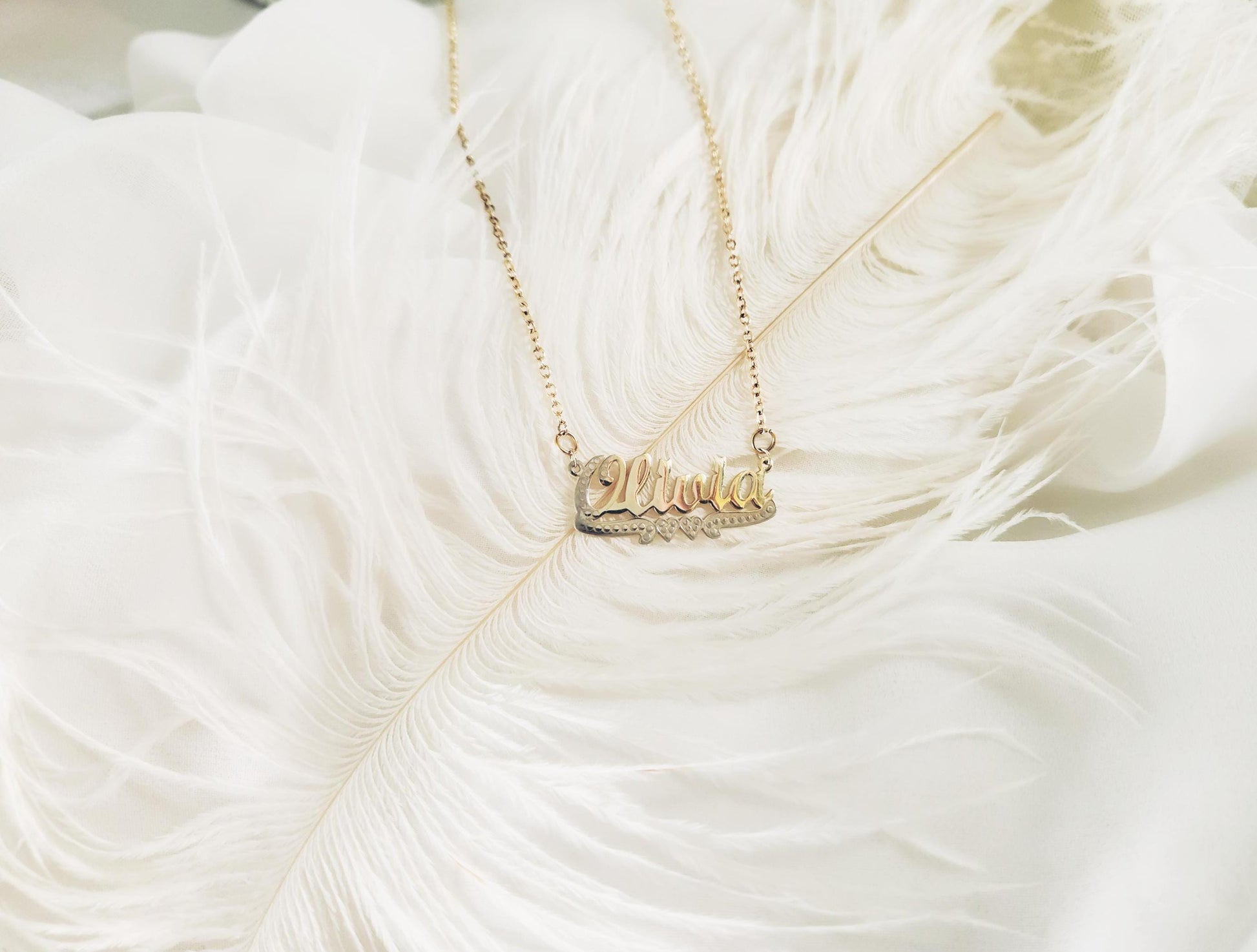 Gold Filled Custom Name Necklace, Choose Your Chain, Gold Name Necklace, Handmade Jewellery, Mothers Day Gift.