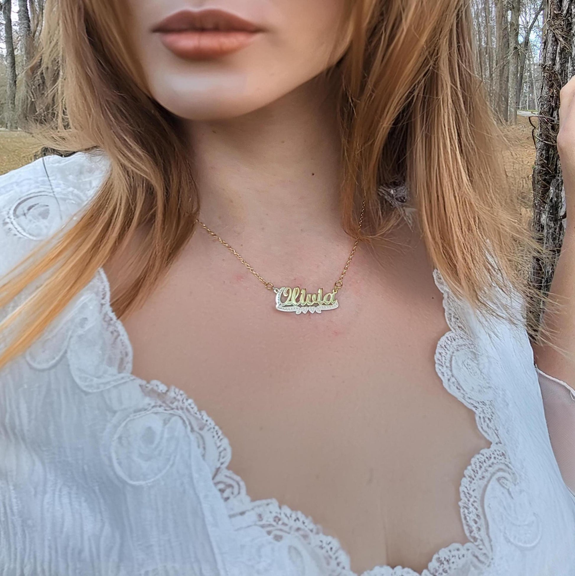 Gold Filled Custom Name Necklace, Choose Your Chain, Gold Name Necklace, Handmade Jewellery, Mothers Day Gift.