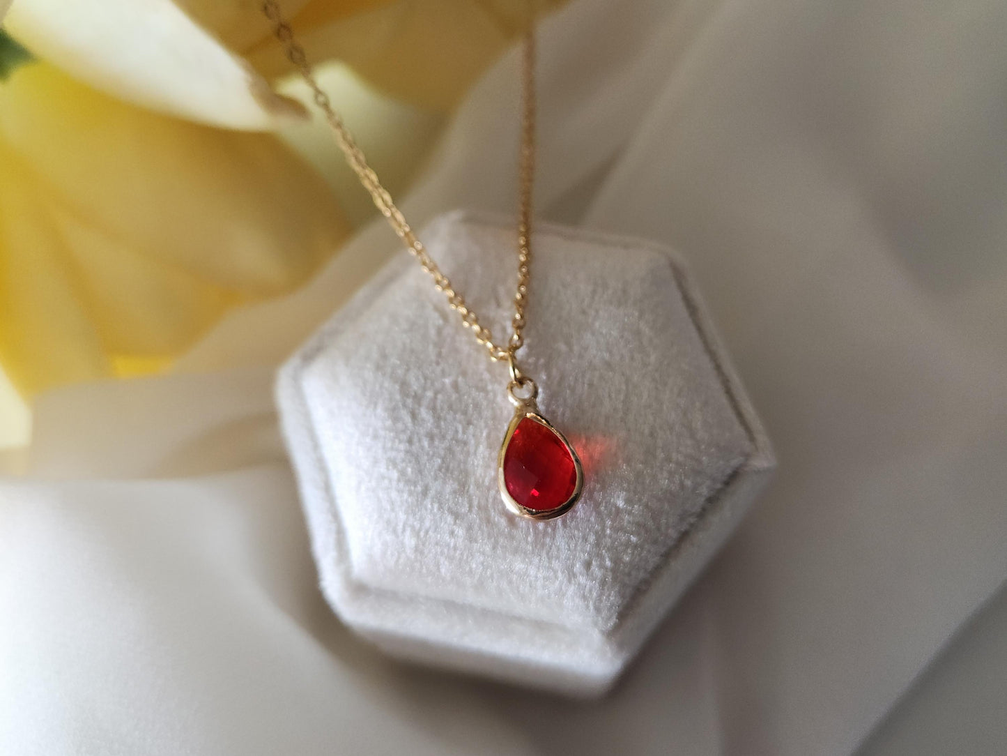 Gold Filled Drop Birth Stone Earrings , Crystal Birth Month Charm Necklace , Minimal Dainty Jewelry, Gift For Her.