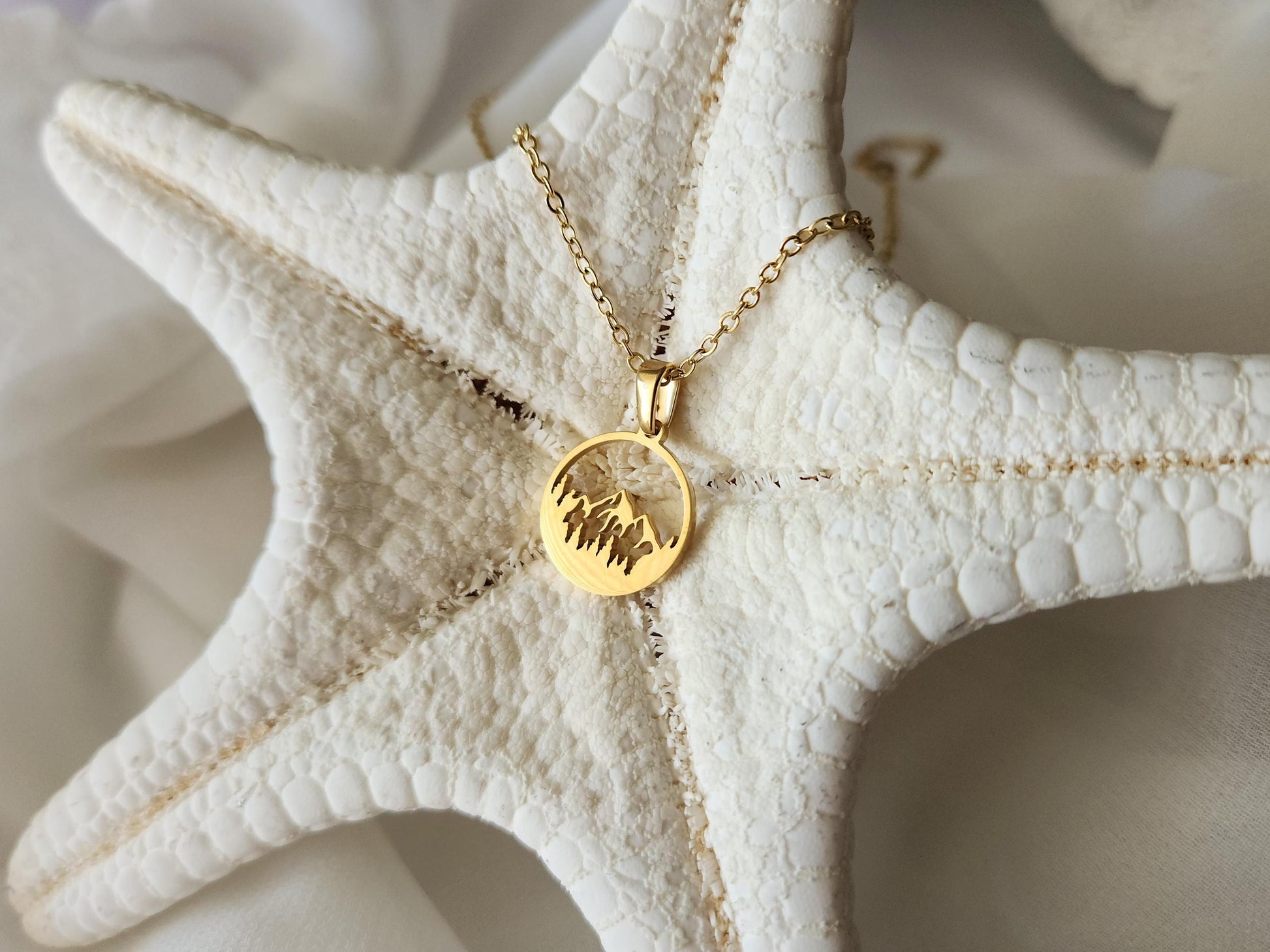 Silver Mountain Necklace, Mountain Earrings, WATERPROOF, Adventure Lovers, Birthday Gift.