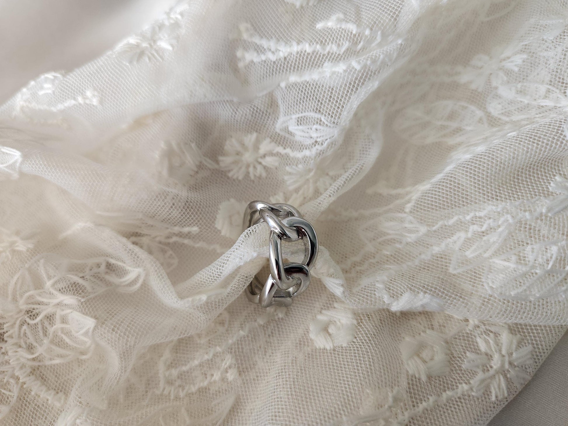 Adjustable Gold Filled-Silver Chain Ring , Waterproof , High Quality, Birthday Gift.