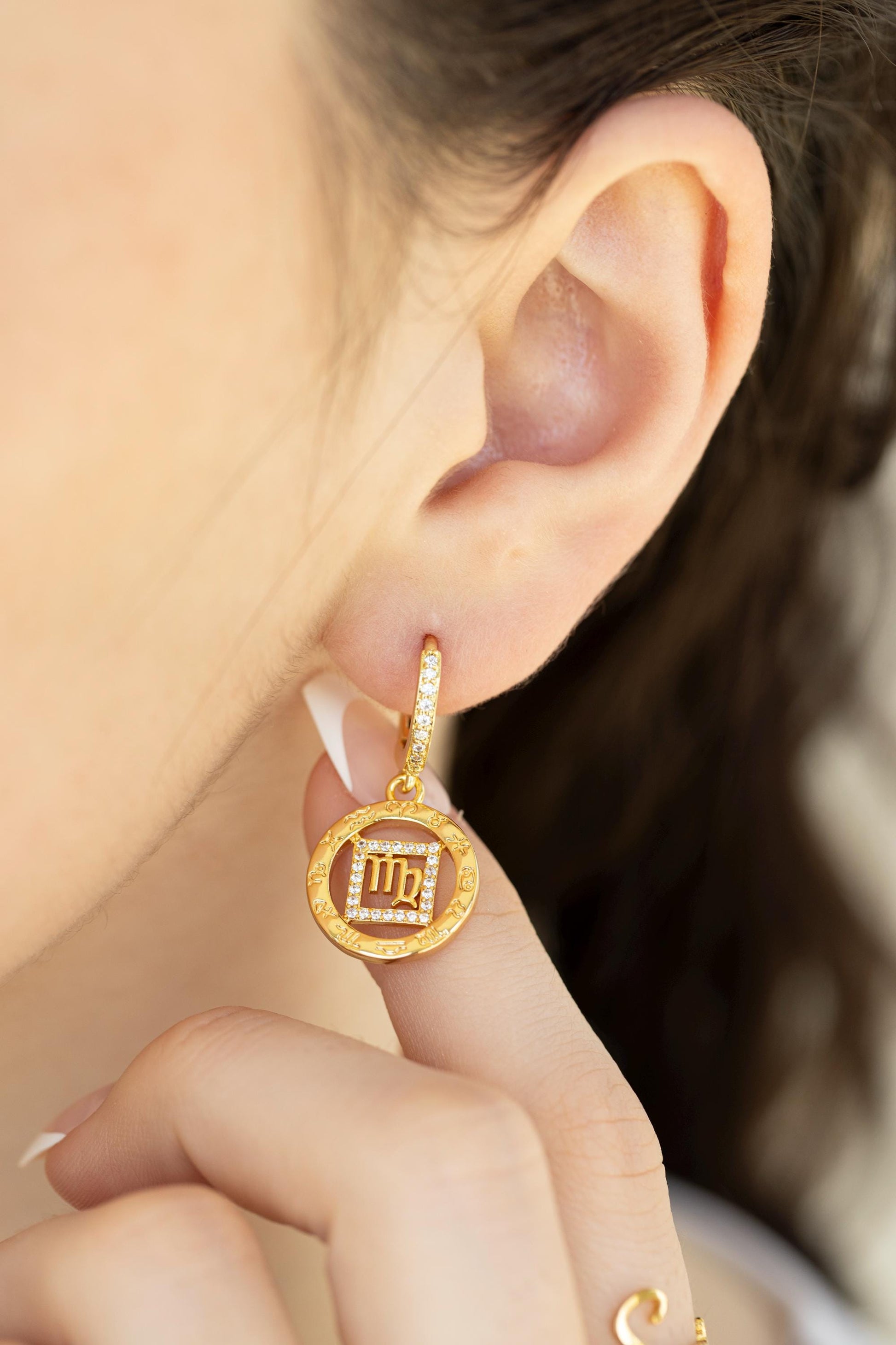 Gold Filled Zodiac Coin Necklace, Add your Birthstone, Leo Necklace, Scorpio Necklace, Astrology Jewelry, Birthday Gift.