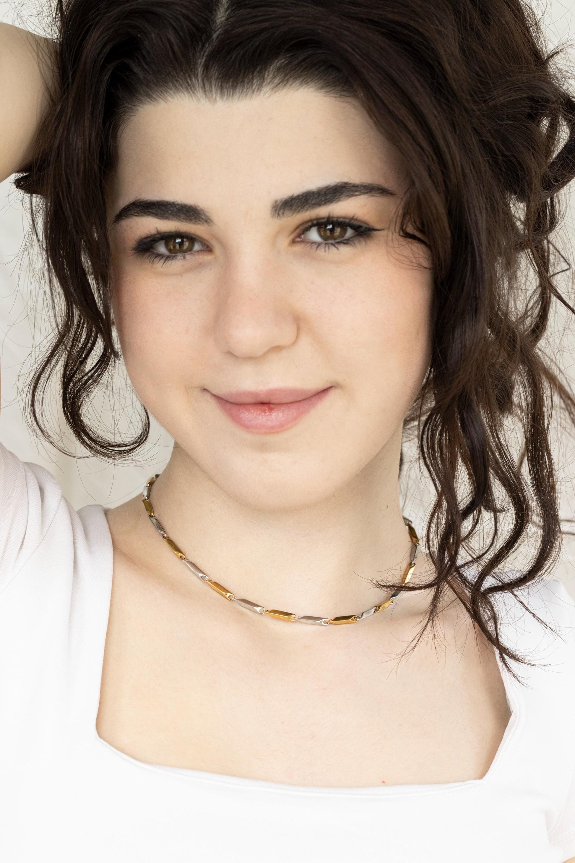 Gold Filled Chunky Non Tarnish Unisex Chain Necklace, WATERPROOF.