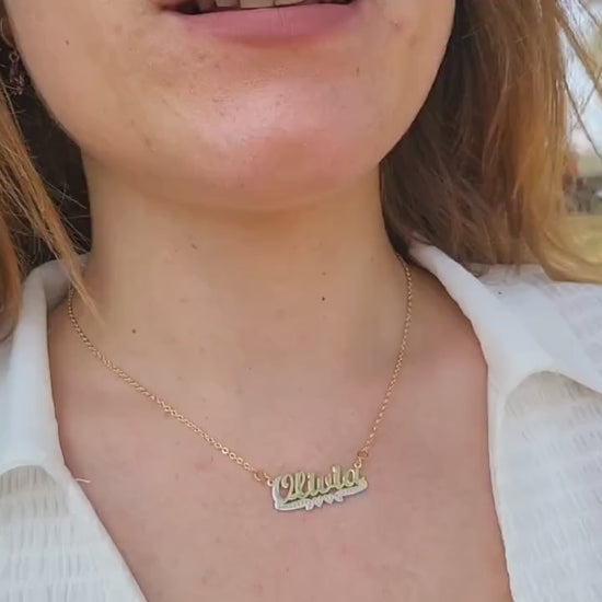 Gold Filled  Custom Name Necklace, Choose Your Chain, Gold Name Necklace, Handmade Jewellery, Mothers Day Gift.