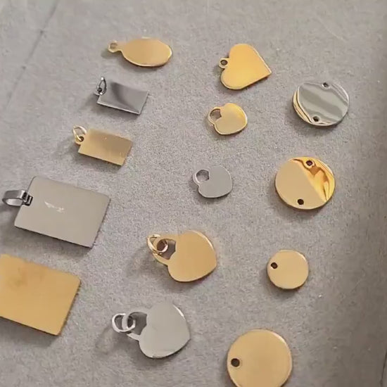 Custom Engraved Charms, For Necklaces or Bracelets, WATERPROOF, Personalized Jewelry Gift.