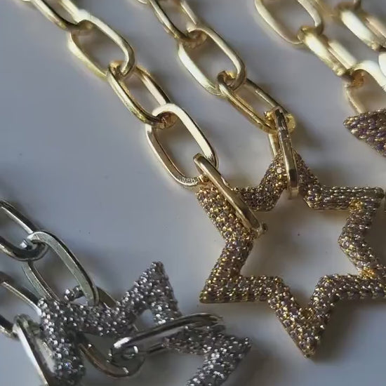 Gold Filled  Star Bead Necklace, WATERPROOF, Star Bracelet, WATERPROOF, Gift For Her.